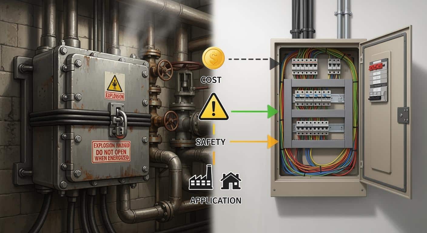 explosion-proof-vs-standard-electrical-equipment-cost-safety-uses